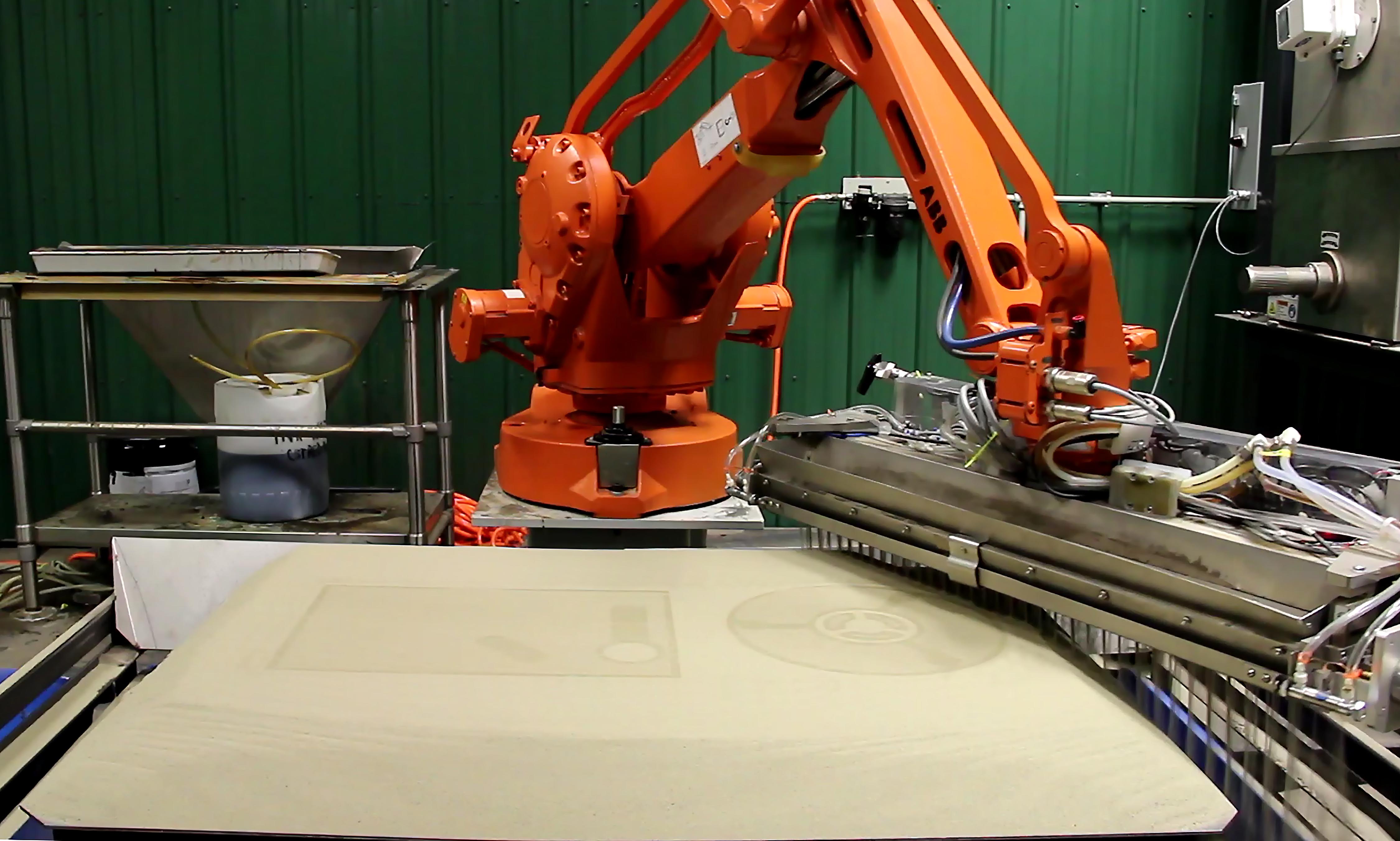 更高级！机械人+3D打印，Virdis3D机器人砂模3D打印系统